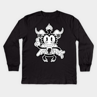 Cute kawaii Baphomet Cartoon Funny Kids Long Sleeve T-Shirt